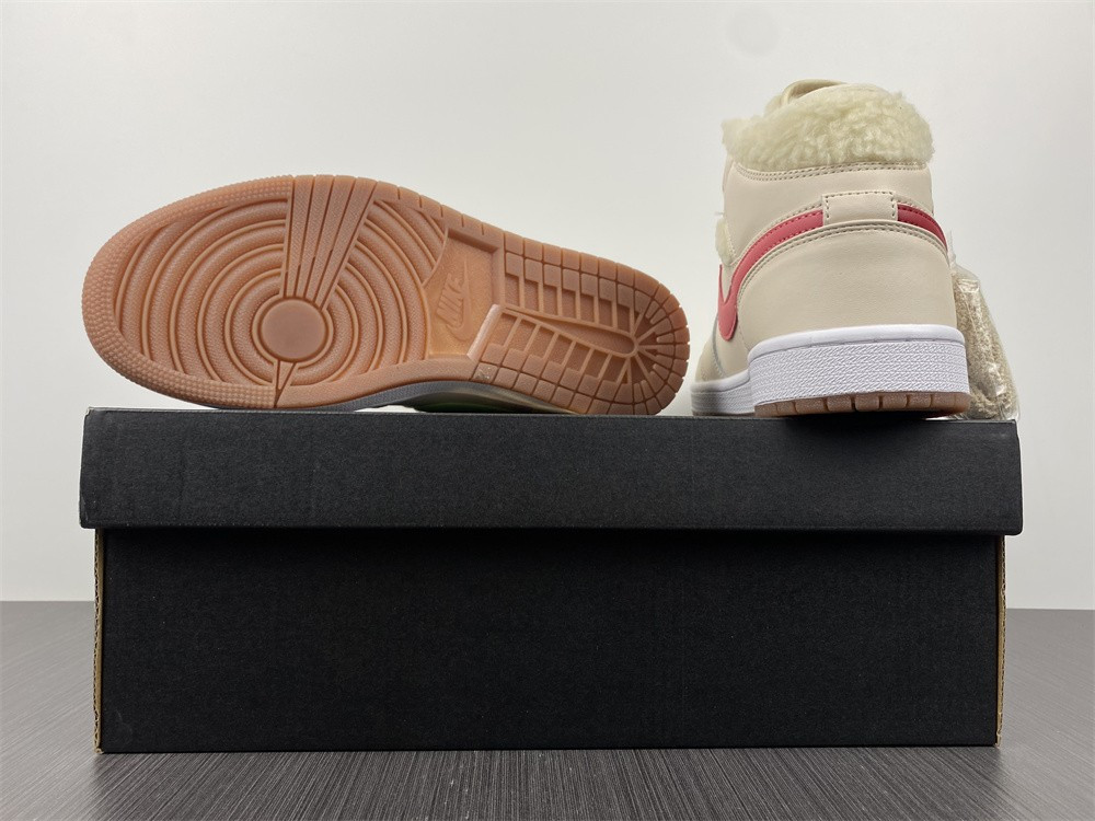 jordan 1 mid fleece pearl white (gs) - do2207-264