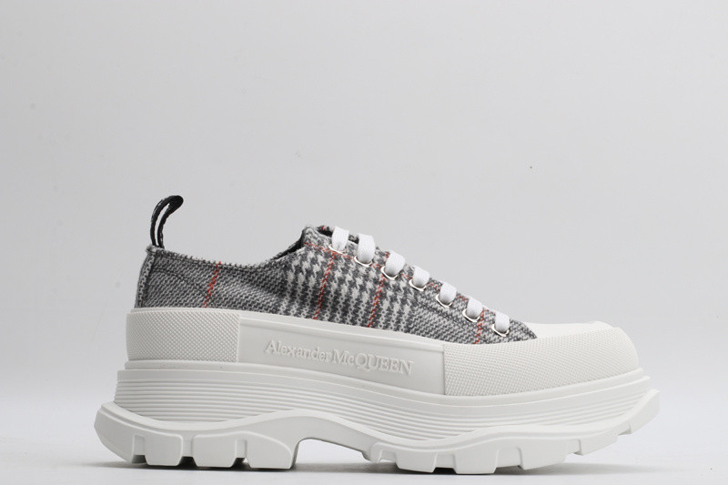 alex mcq tread slick lace up in plaid