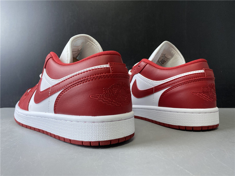 jordan 1 low gym red white - 553558-611