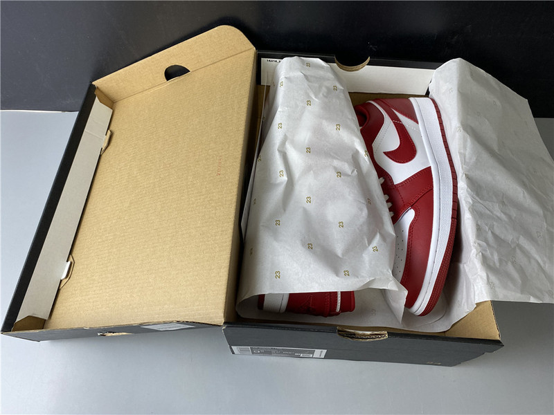 jordan 1 low gym red white - 553558-611