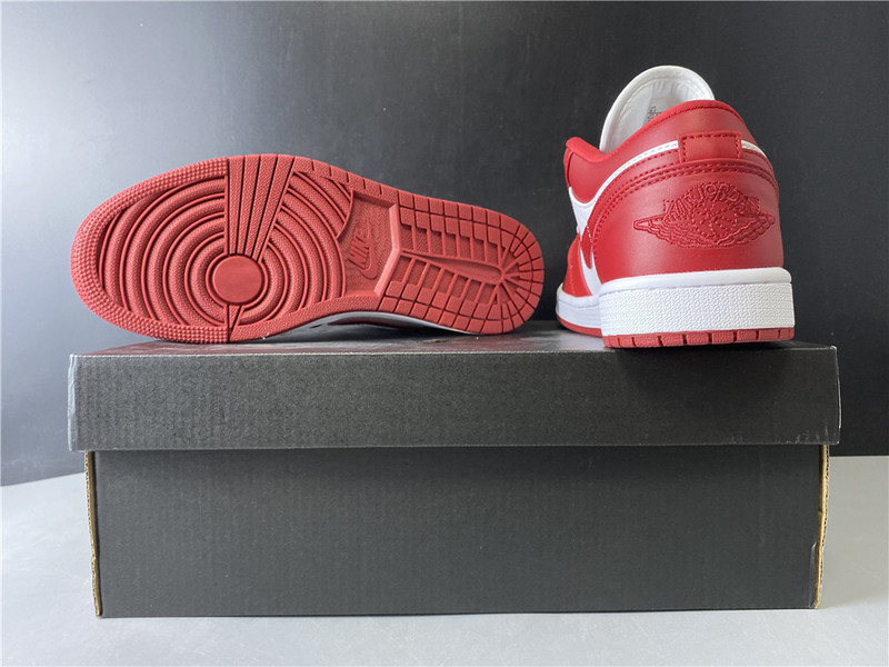 jordan 1 low gym red white - 553558-611