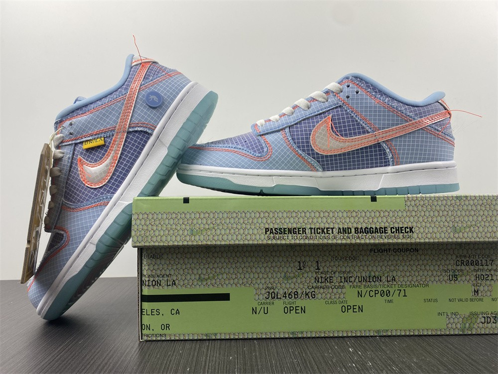 union x nike dunk low blue dj9649-400