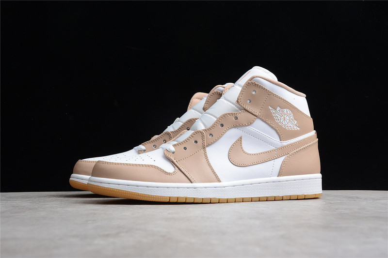jordan 1 mid tan gum - 554724-271