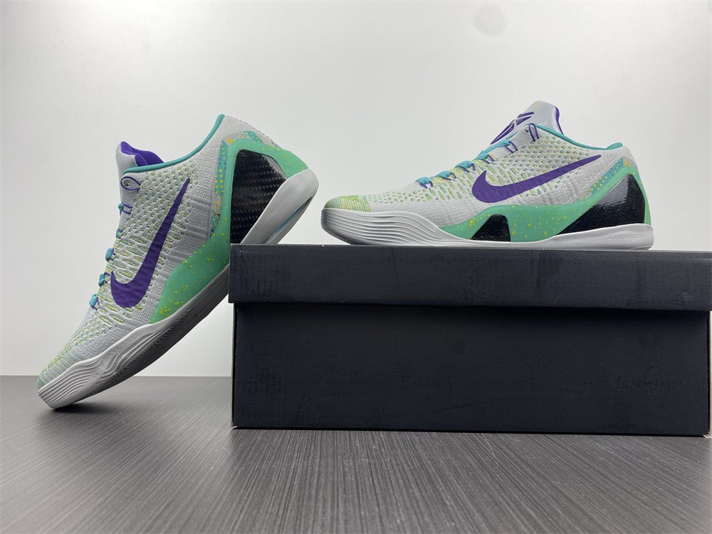 nike kobe 9 elite low grey green 630487-005