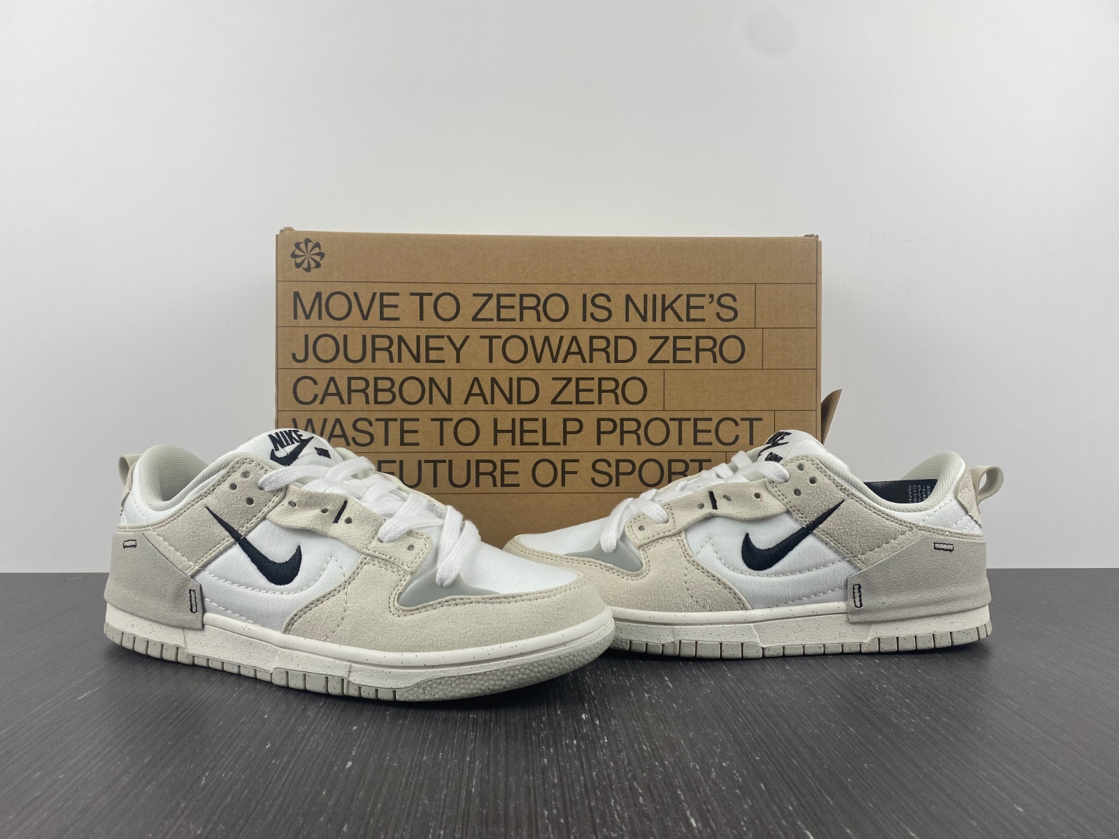 nike dunk low disrupt 2 pale ivory black (w) dh4402-101