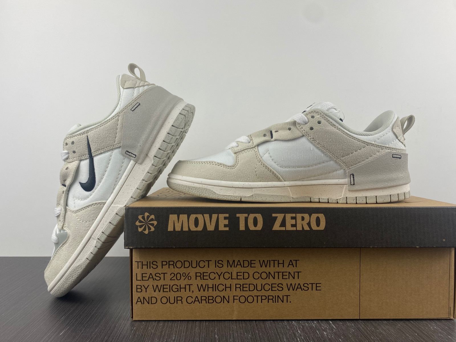 nike dunk low disrupt 2 pale ivory black (w) dh4402-101