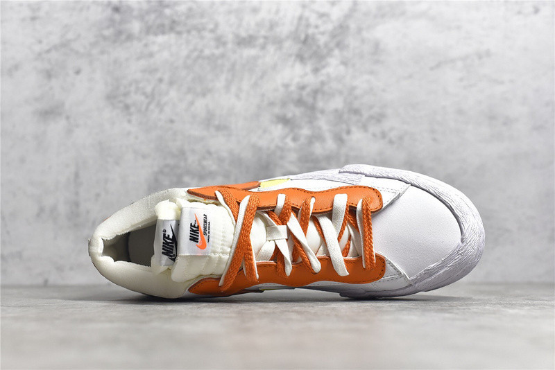 nike blazer low sacai white magma orange - dd1877-100
