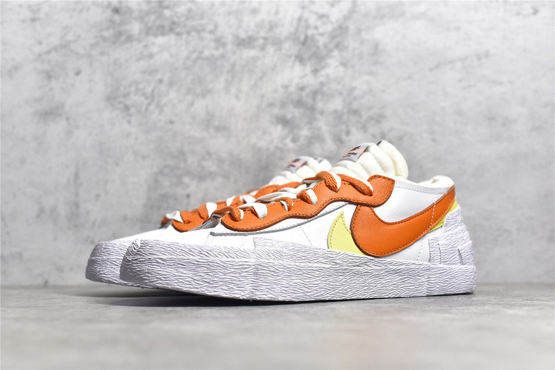 nike blazer low sacai white magma orange - dd1877-100