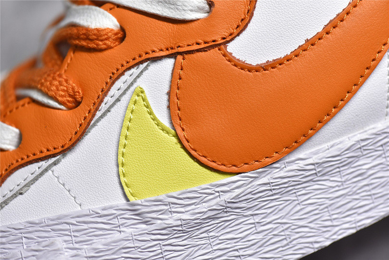 nike blazer low sacai white magma orange - dd1877-100