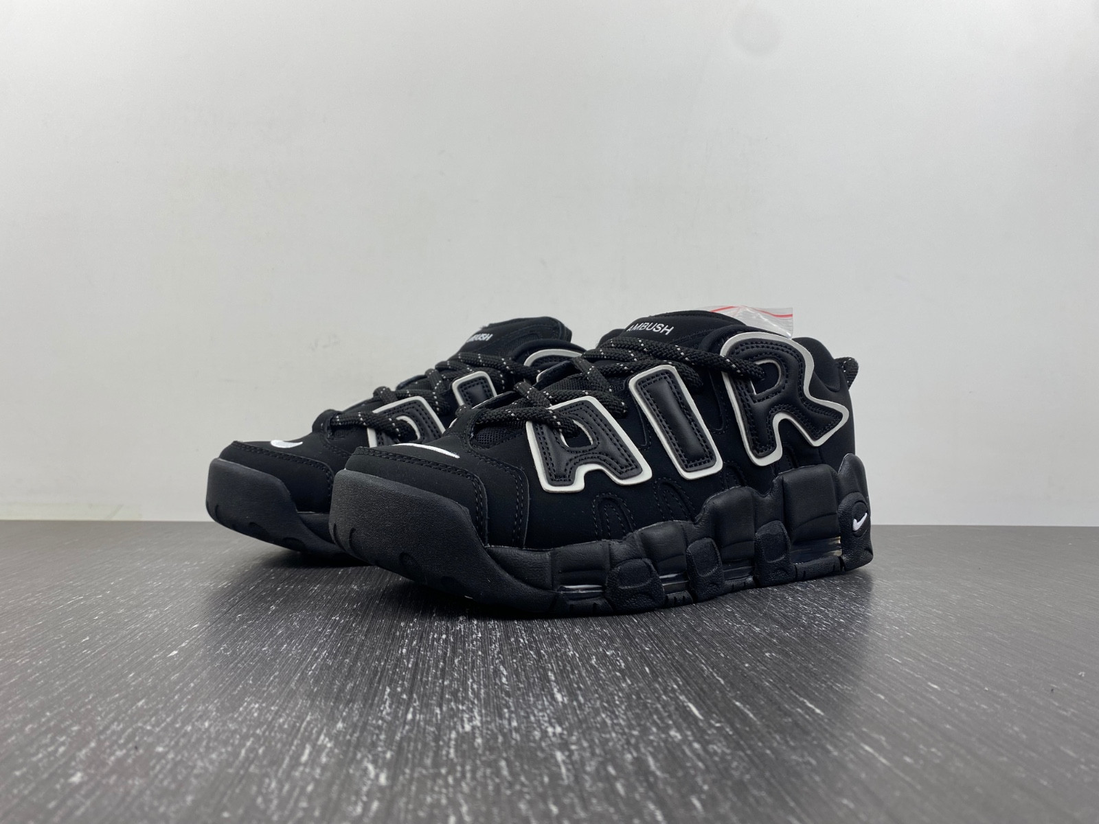 ambush x nike air more uptempo low “black/white” fb1299-001