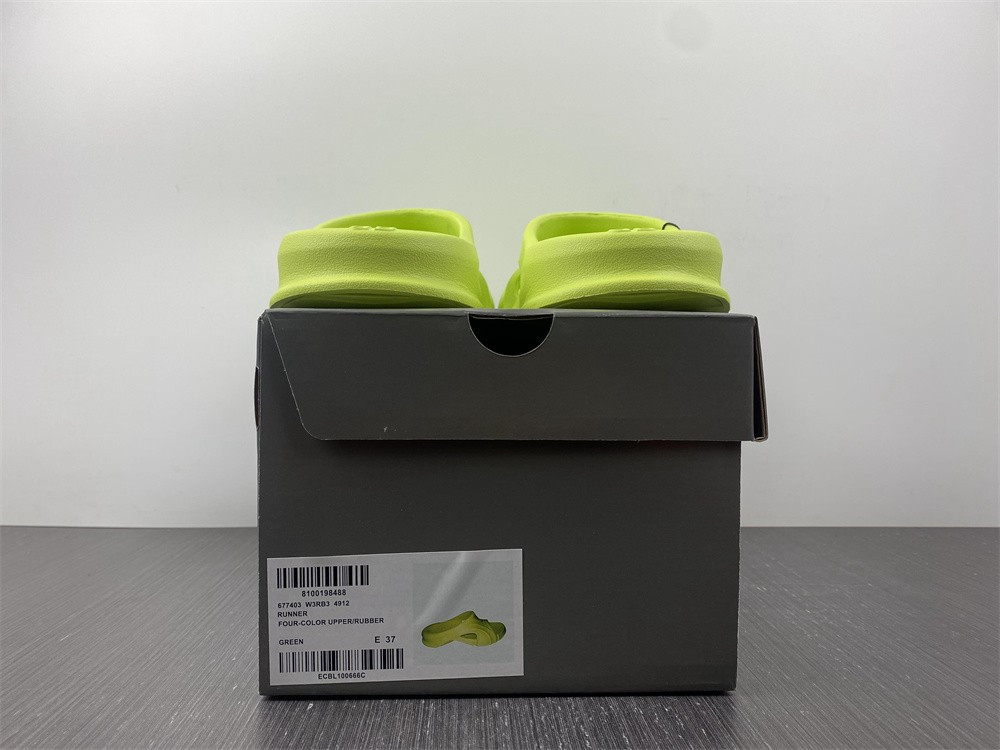 Ba*len*cia*ga mold slide sandal fluorescent green