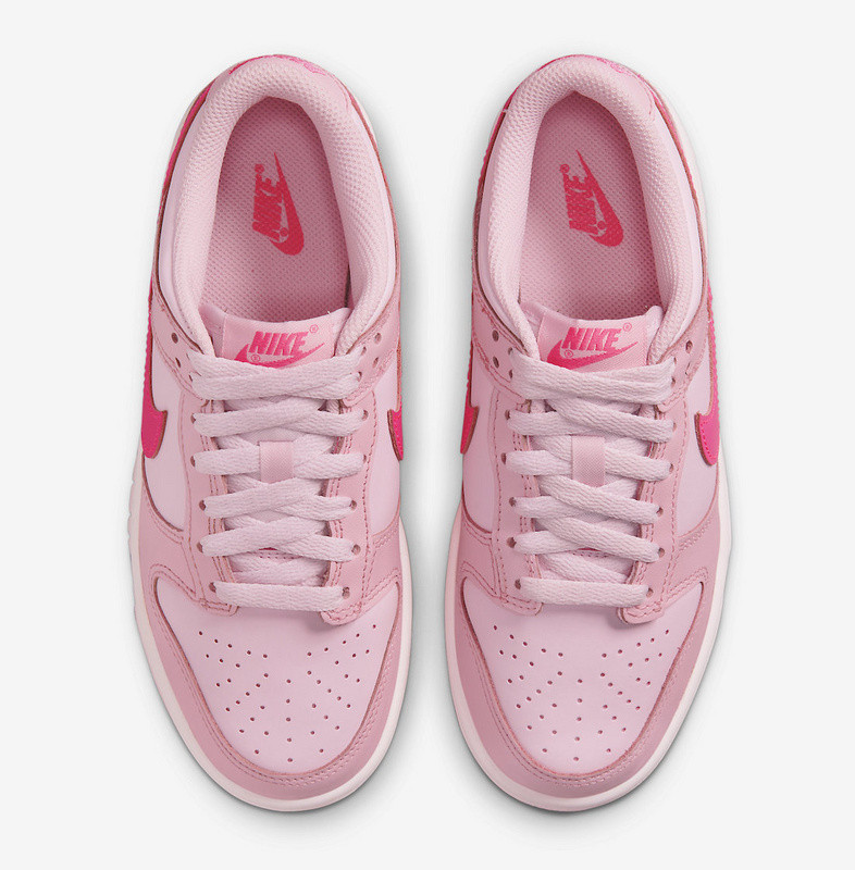 nike dunk low “triple pink” gs dh9765-600