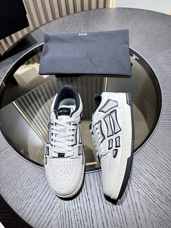 amiri skel top leather sneakers