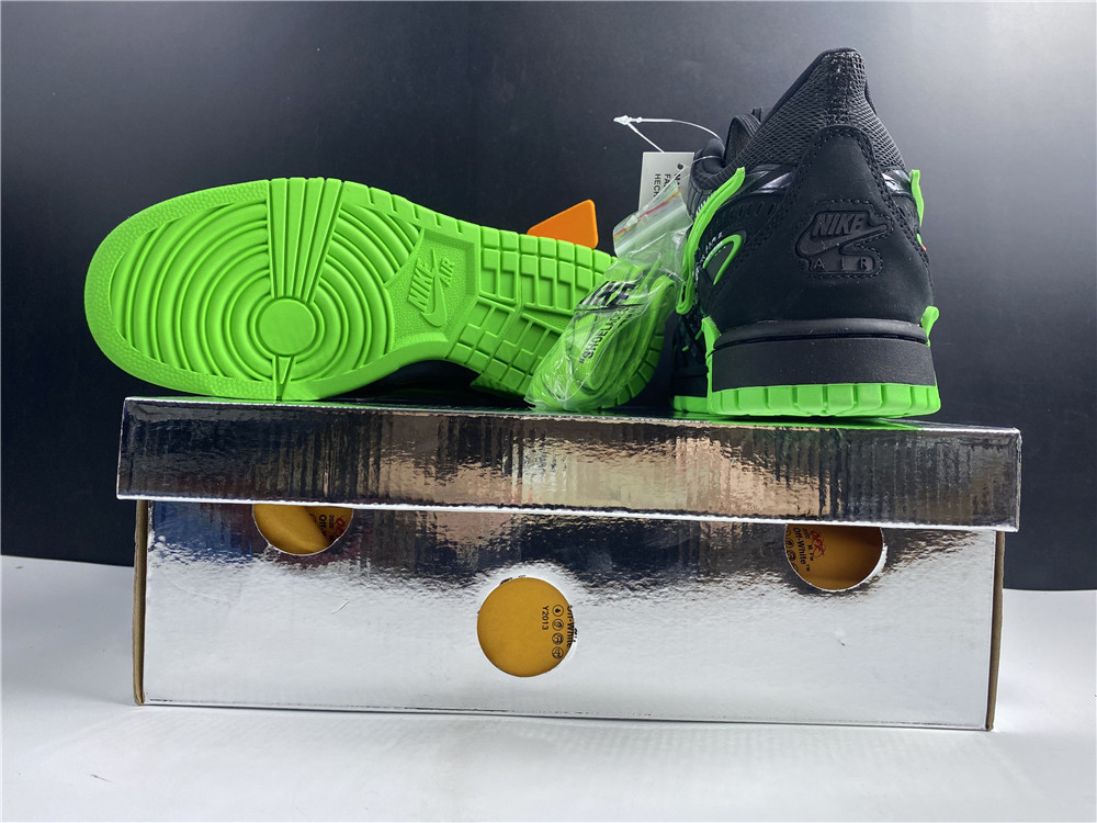 owt x nike air rubber dunk “green strike” cu6015-001