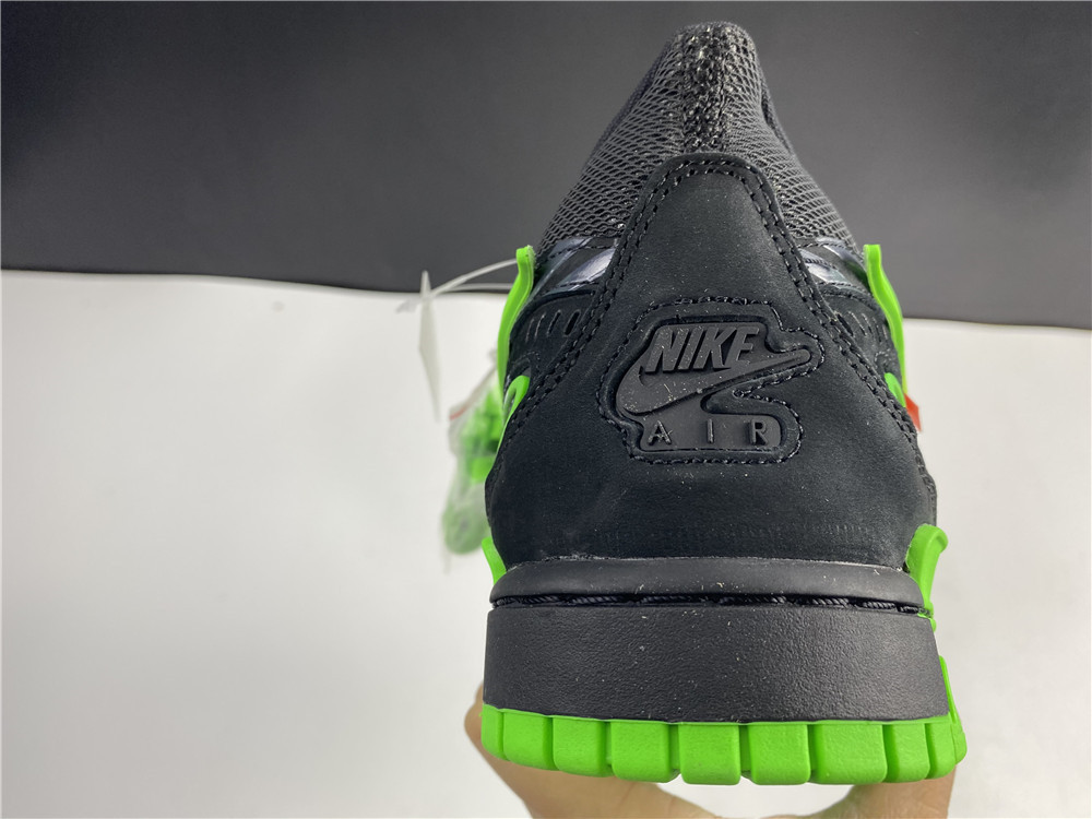 owt x nike air rubber dunk “green strike” cu6015-001