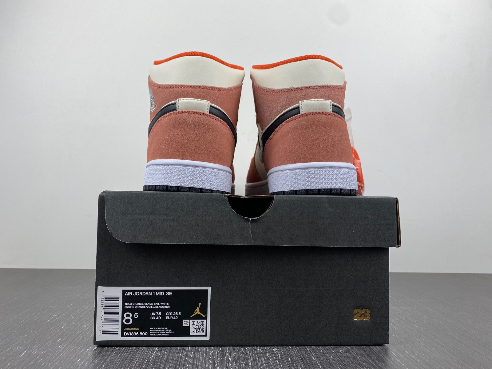 jordan 1 mid se orange suede (gs) - dv1336-800