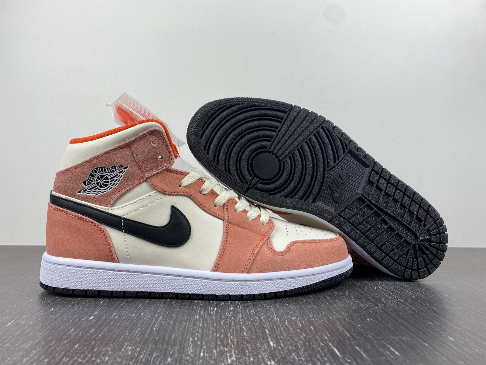 jordan 1 mid se orange suede (gs) - dv1336-800