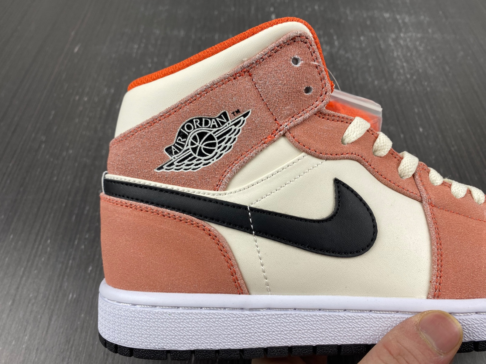 jordan 1 mid se orange suede (gs) - dv1336-800
