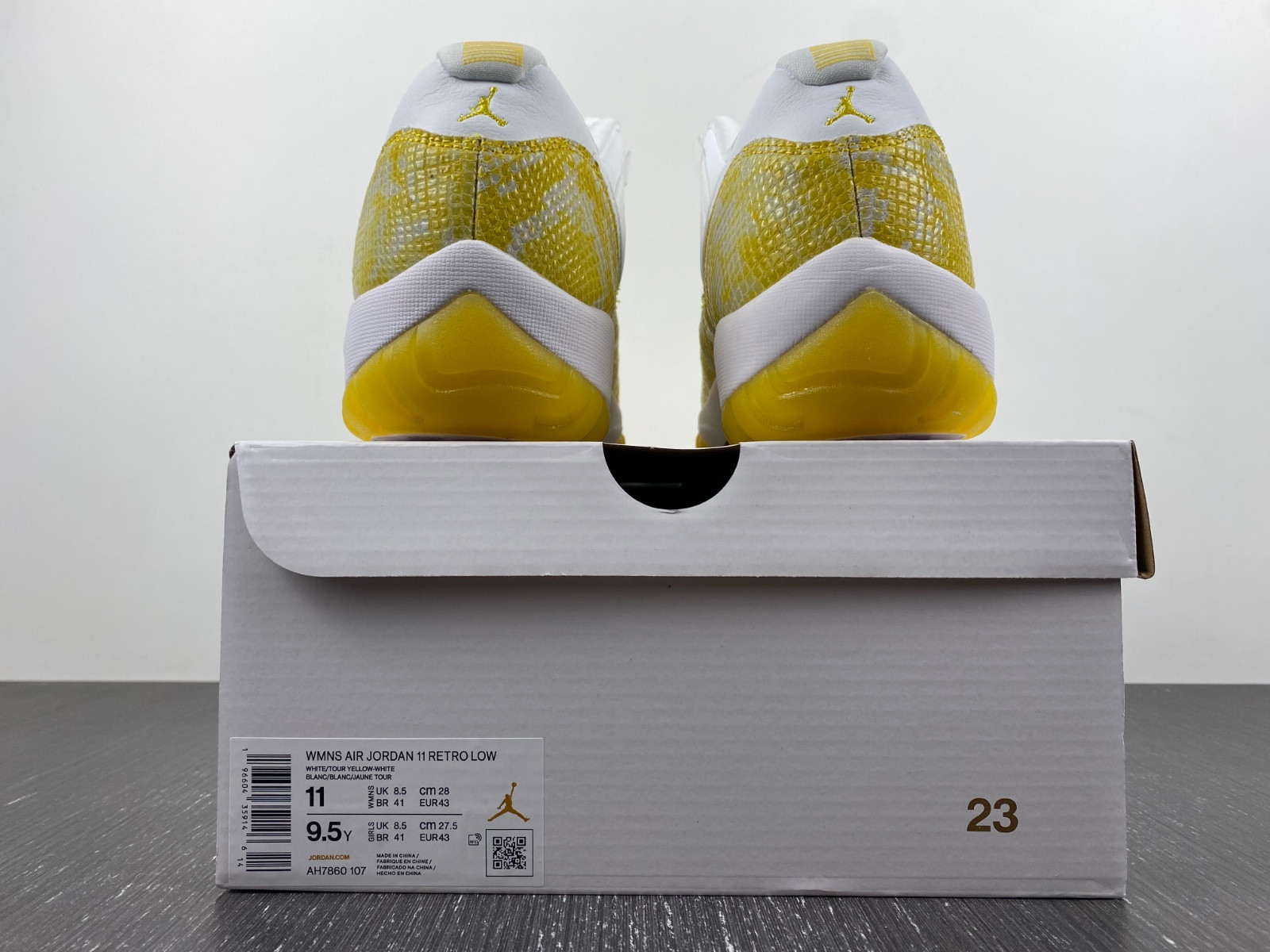 air jordan 11 low wmns “yellow snakeskin” ah7860-107