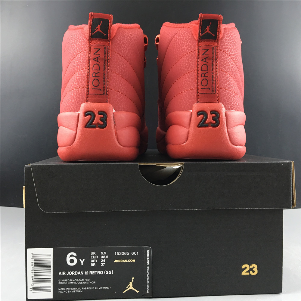 jordan 12 retro gym red 2018 (gs) - 153265-601