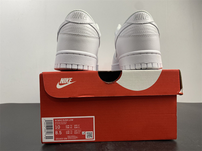nike dunk low triple white dd1503-109