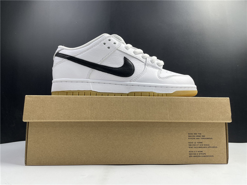 nike sb dunk low orange label white black - cd2563-100