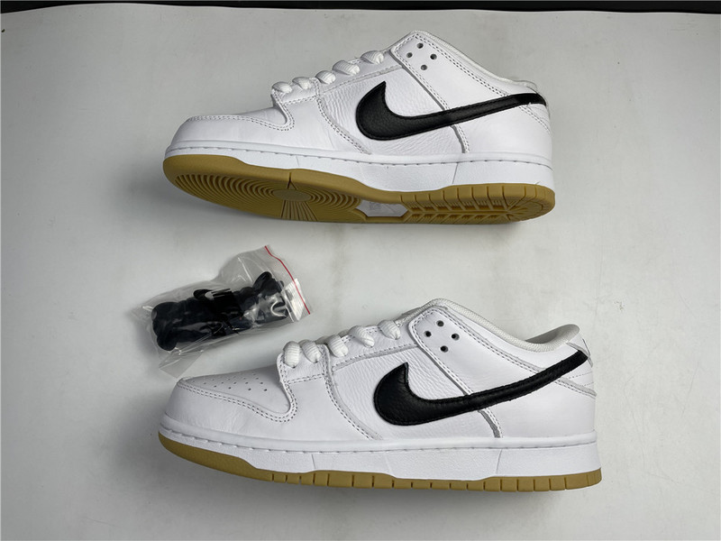 nike sb dunk low orange label white black - cd2563-100