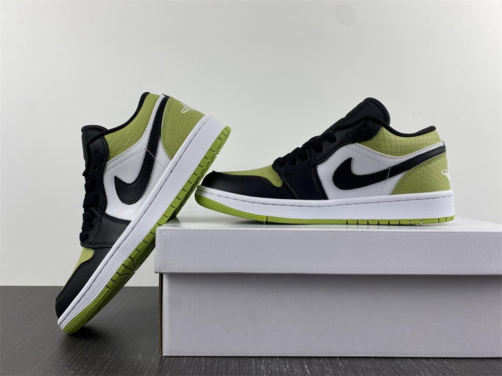 jordan 1 low snakeskin vivid green (w) - dx4446-301