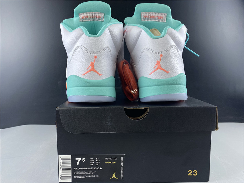 air jordan 5 gs “light aqua” 440892-100