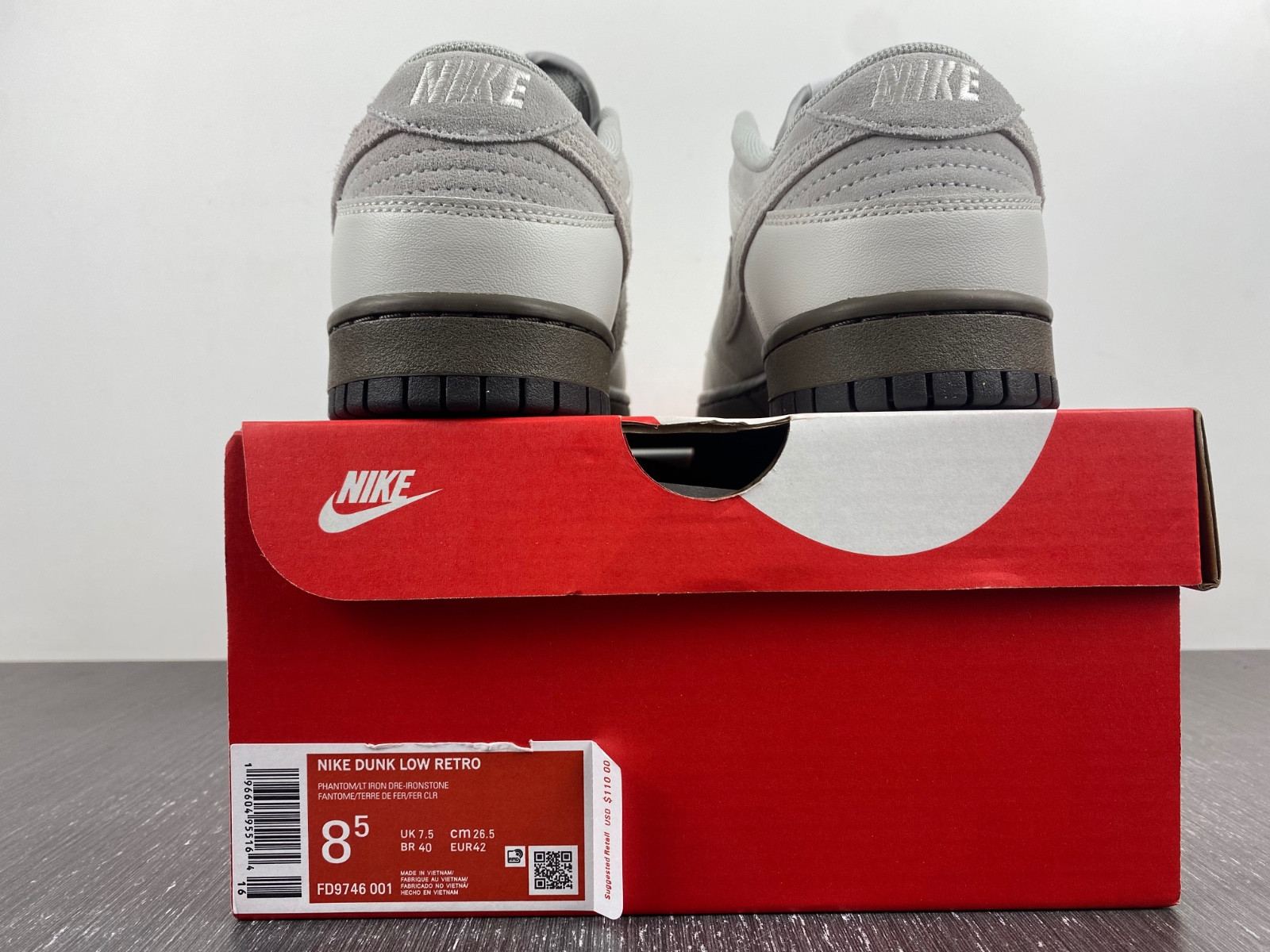 nike dunk low ironstone - fd9746-001