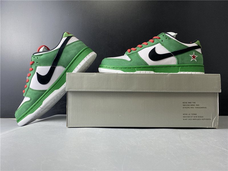 nike dunk low pro sb heineken 304292-302