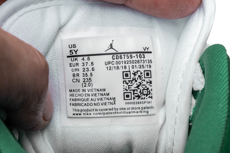 air jordan 1 mid white mystic green cd6759-103