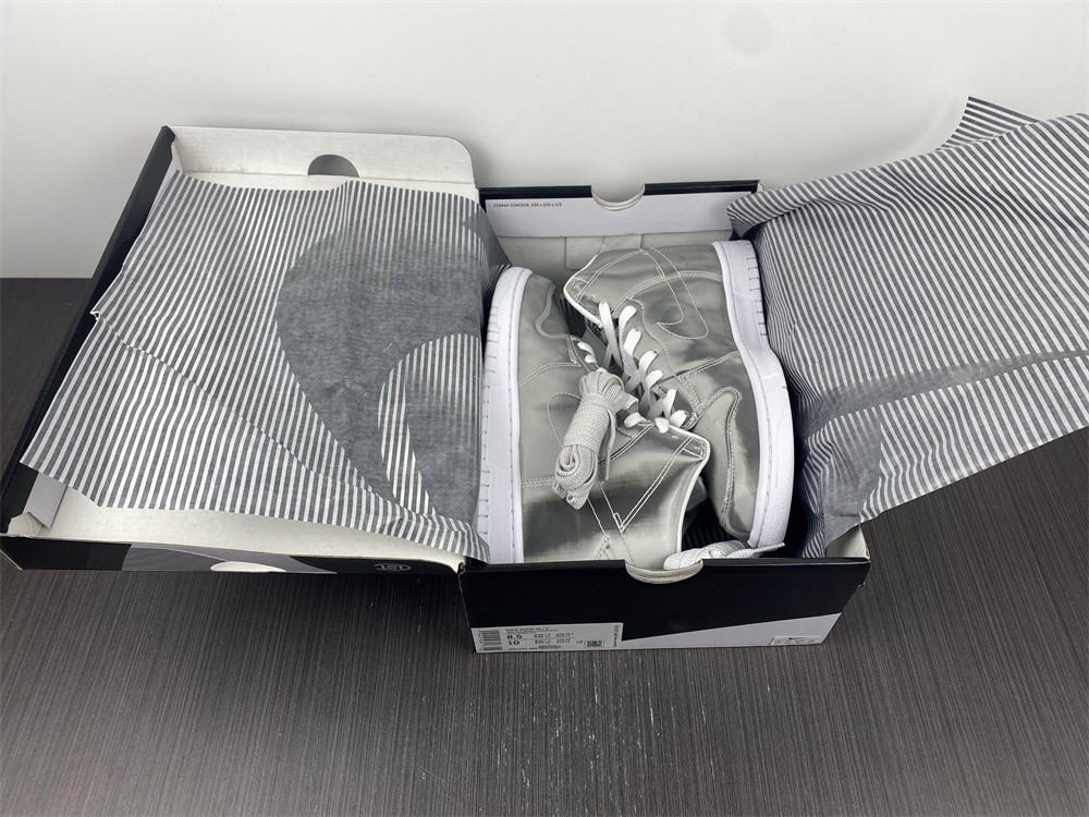 nike dunk high clot metallic silver - dh4444-900