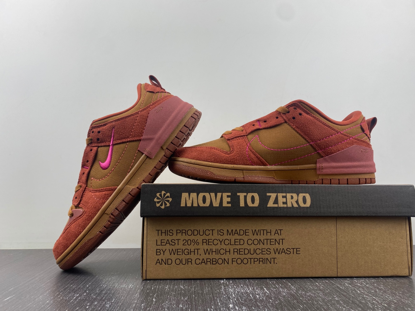 nike dunk low disrupt 2 desert bronze pink prime (w) dh4402-200