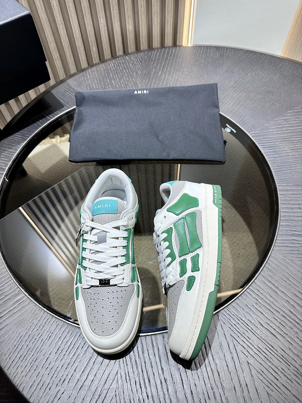 amiri skel top leather sneakers