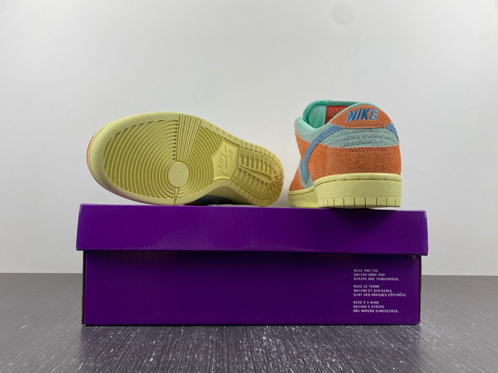 nike sb dunk low orange aqua dv5429-800