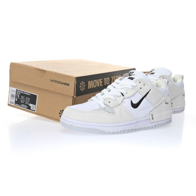 nike dunk low disrupt 2 pale ivory black (w) dh4402-101