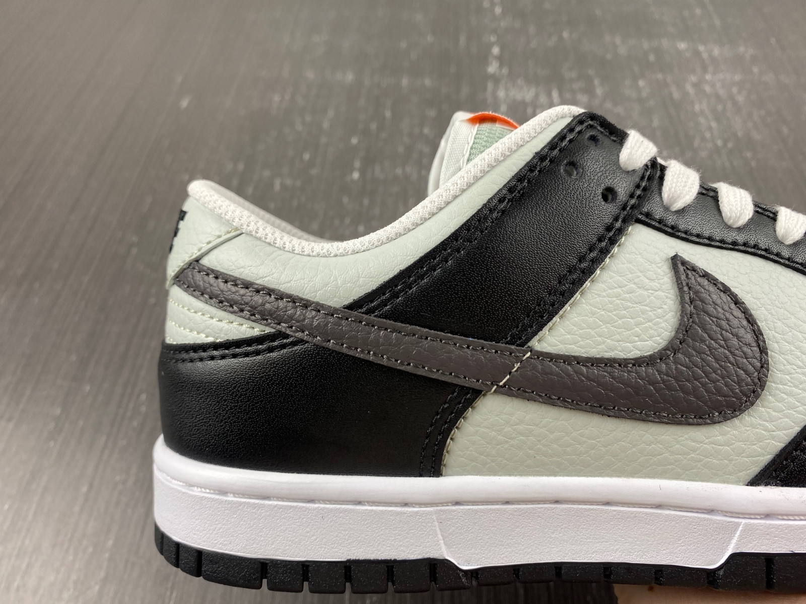 nike dunk low black grey orange fn7808-001