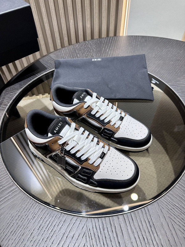 amiri skel top leather sneakers
