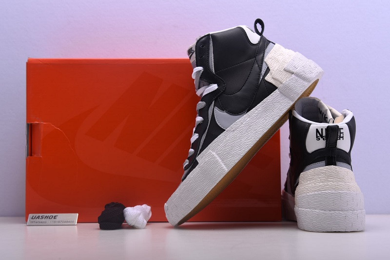 nike blazer high sacai black grey bv0072-002