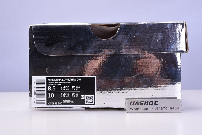 nike dunk low owt university red ct0856-600