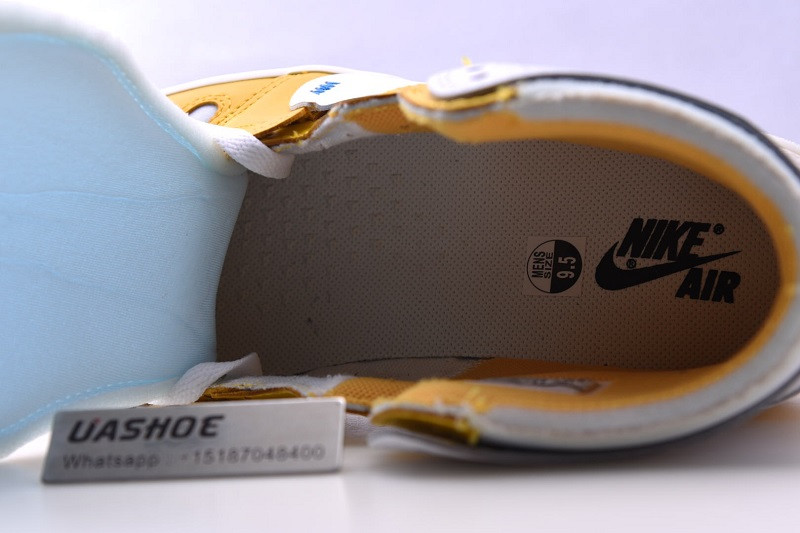 nike air jordan 1 unc yellow otw aq0818-149