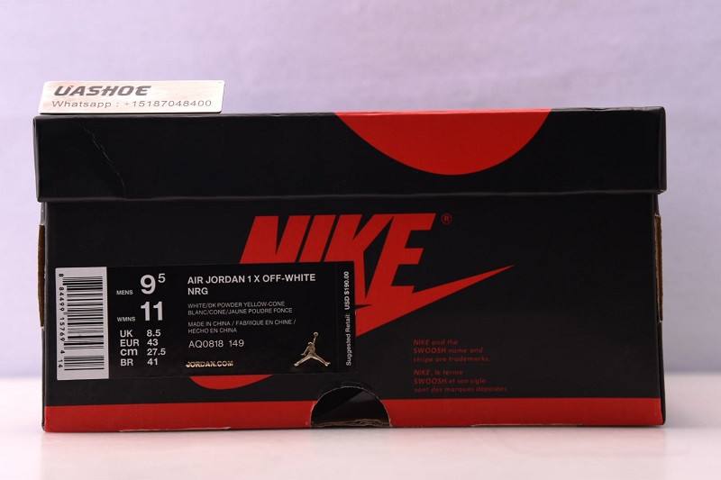 nike air jordan 1 unc yellow otw aq0818-149