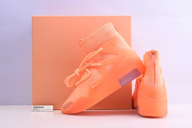 nike air fear of god 1 orange pulse ar4237-800