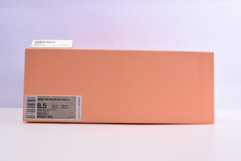 nike air fear of god 1 orange pulse ar4237-800