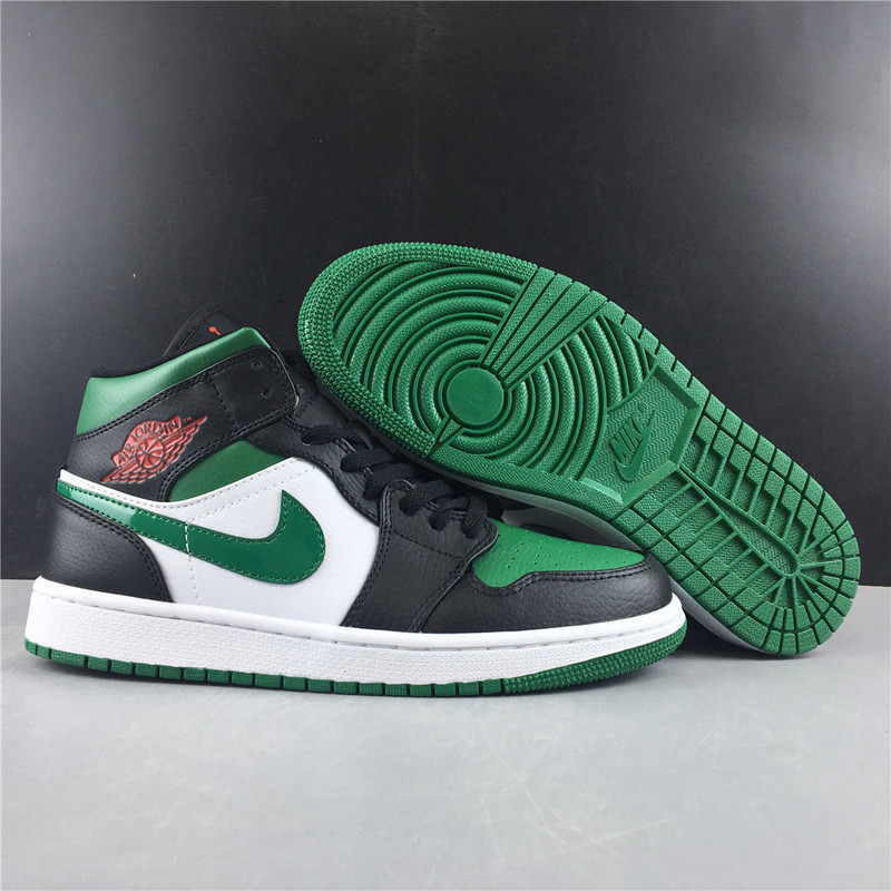 jordan 1 mid green toe 554724-067