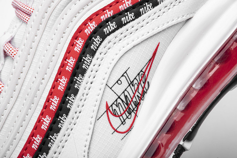 air max 97 sketch logo white black red ck9397-100