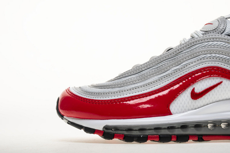 nike air max 97 pure platinum/university red 921826 -009