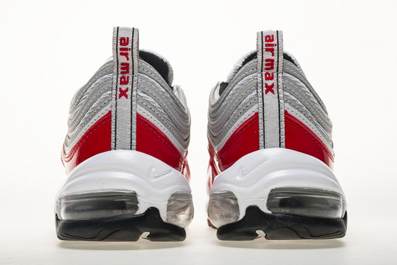 nike air max 97 pure platinum/university red 921826 -009