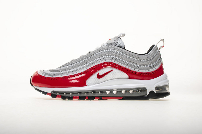 nike air max 97 pure platinum/university red 921826 -009